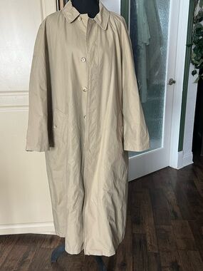 Ralph Lauren beige long single-breasted trench coat